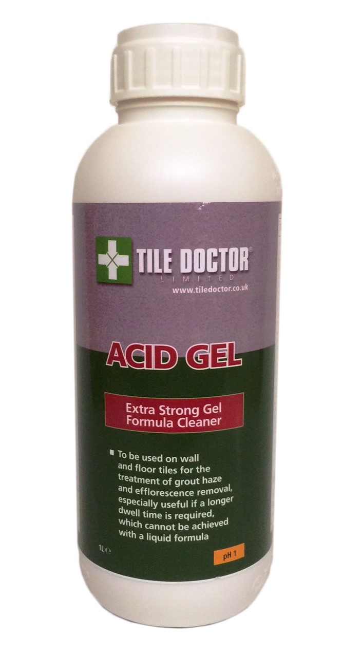 Tile Doctor Acid Gel for removing grout haze (grout smears) and efflorescence from wall tiles